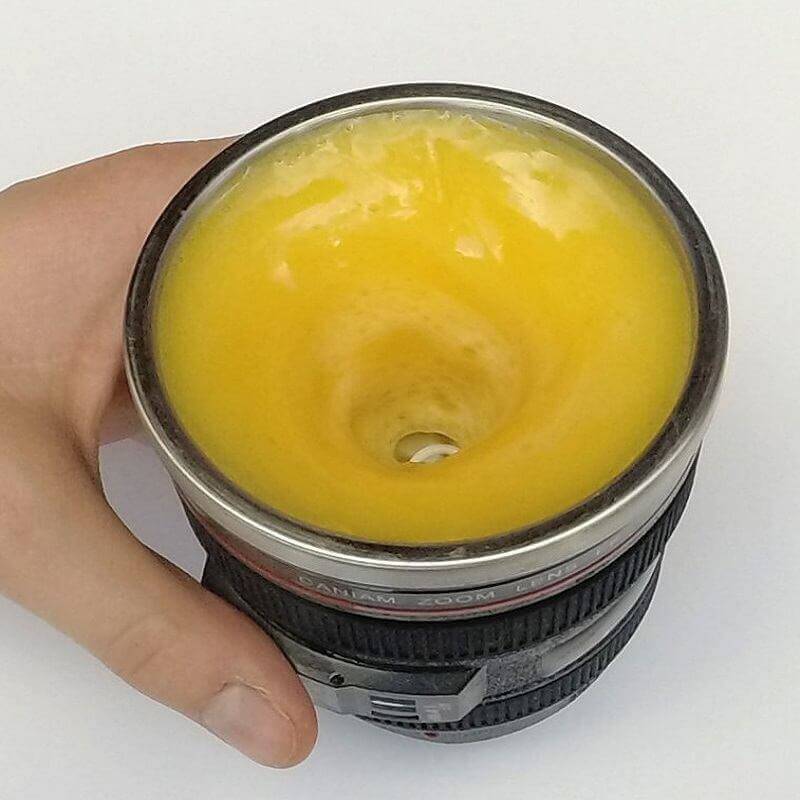 Self Stirring Camera Lens Coffee Mug HuntSimply