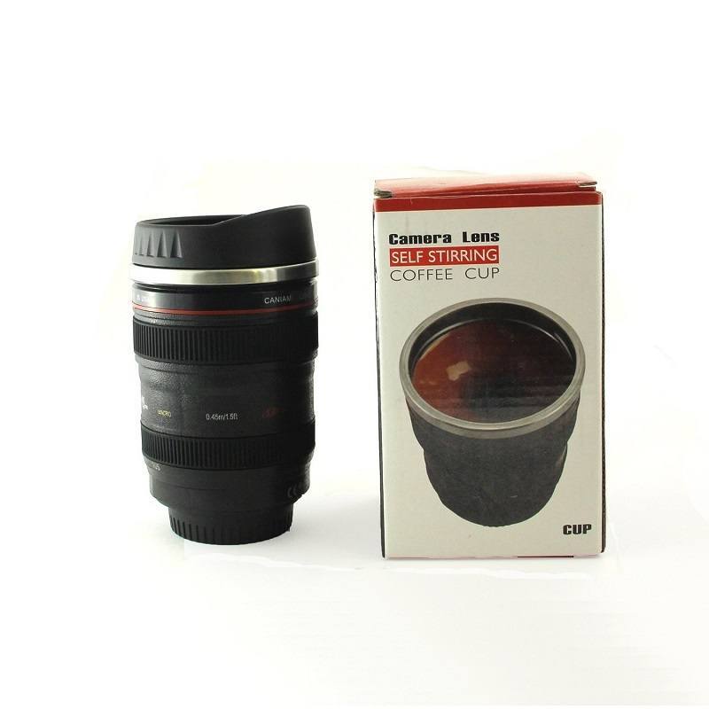 Self Stirring Camera Lens Coffee Mug HuntSimply